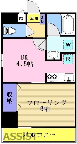 カーサML(1DK/3階)の間取り写真