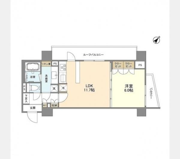 YSレジデンス代田橋 4F(1LDK/4階)の間取り写真