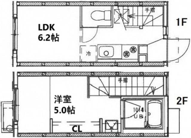 87Gラポール本浦(1LDK/1階)の間取り写真