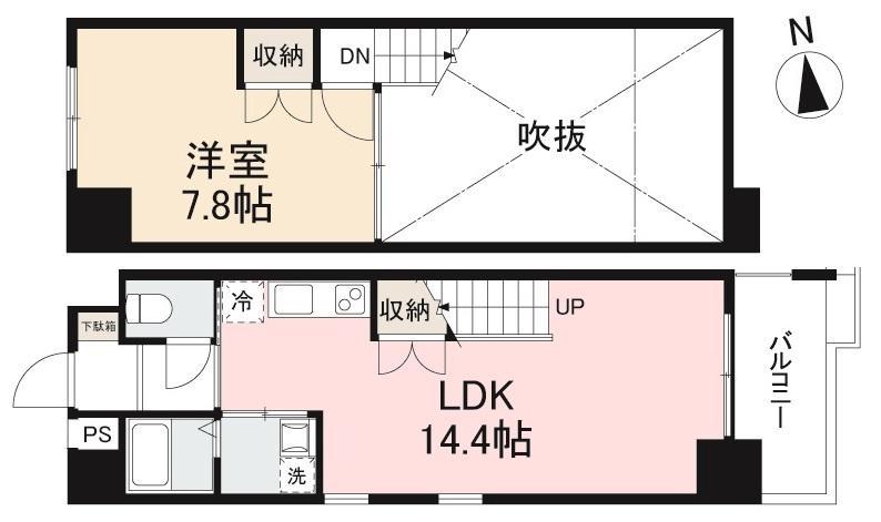 ルポーゼ・セルソ(1LDK/8階)の間取り写真