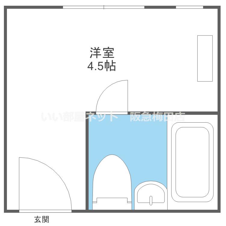 ギャレ蛍池東館(ワンルーム/3階)の間取り写真