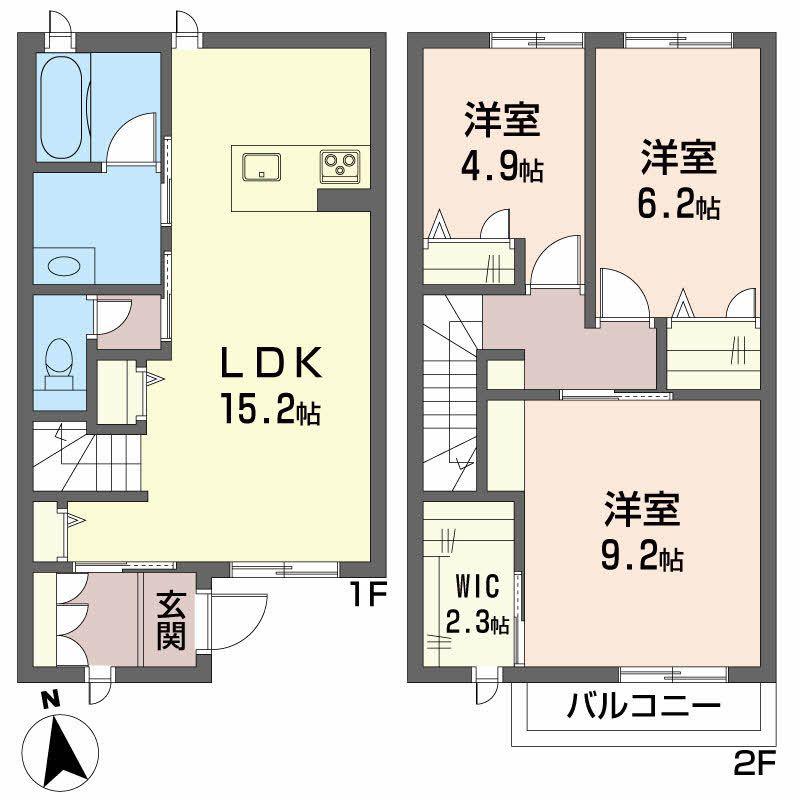 シャーメゾン グローカル(3LDK/1階)の間取り写真