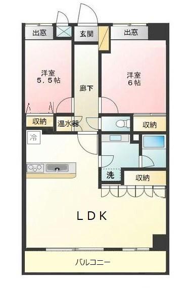 T.フラッツ(2LDK/4階)の間取り写真