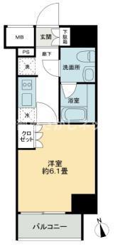 KDA GOTENYAMA学生・社会人にオススメ(1K/2階)の間取り写真