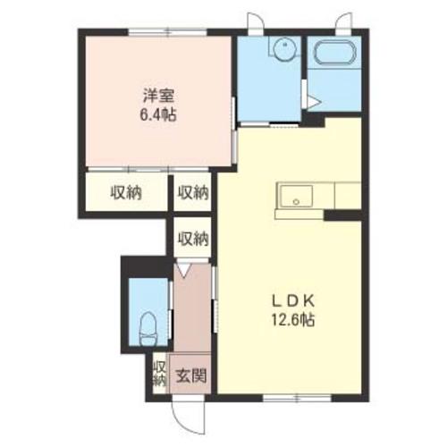 AVENIR(1LDK/1階)の間取り写真