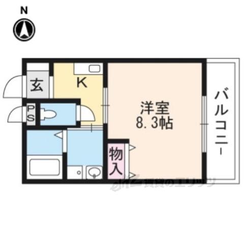 WIND MILL本町(1K/1階)の間取り写真