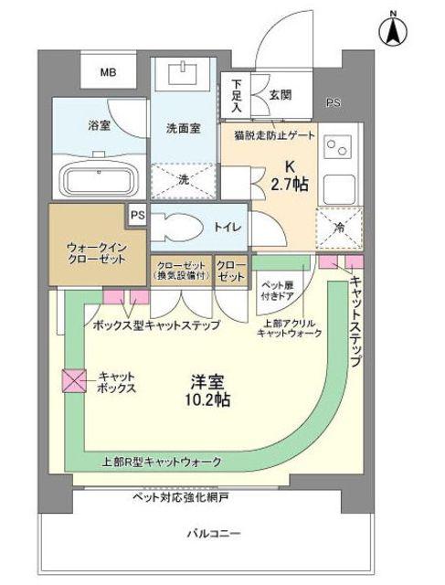 スタイリオ蒲田(1K/9階)の間取り写真