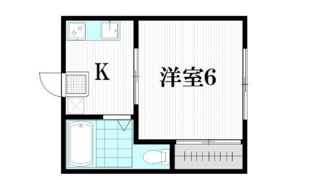 シェルコーポ(1K/1階)の間取り写真