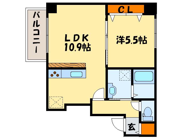 ドーリス 北7条館(1LDK/5階)の間取り写真