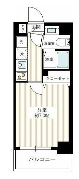 MAXIV西川口AZ(1K/7階)の間取り写真