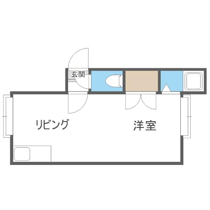 グレース白石C(1DK/3階)の間取り写真