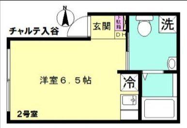 チャルテ入谷(ワンルーム/4階)の間取り写真