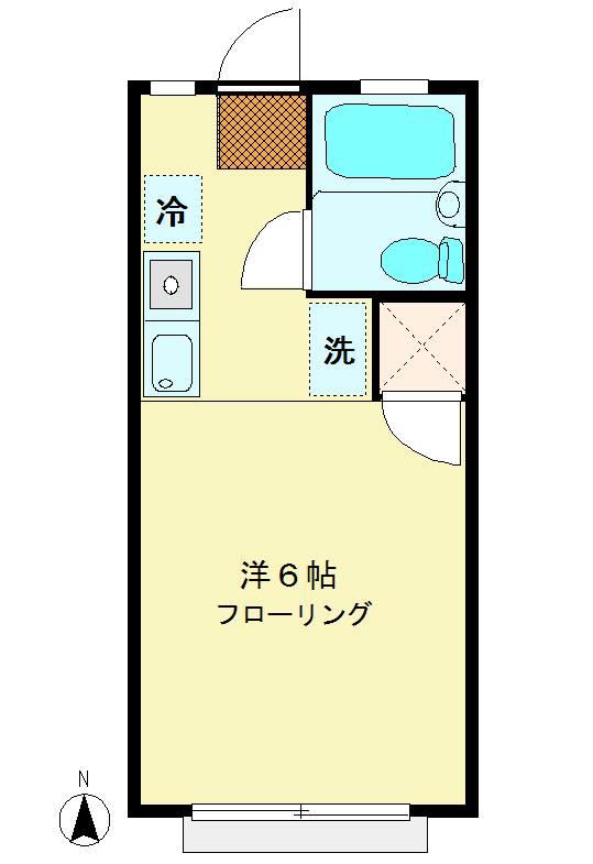 リバーサイド136(1K/2階)の間取り写真