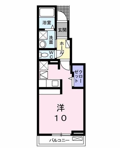 ドエル曙II(ワンルーム/1階)の間取り写真