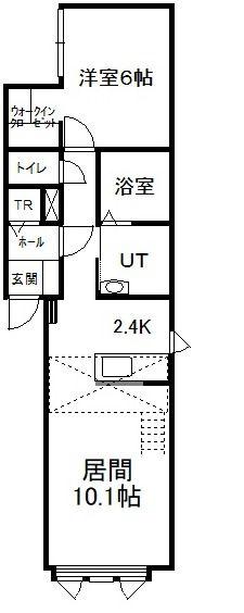 ソリーソ(1LDK/2階)の間取り写真