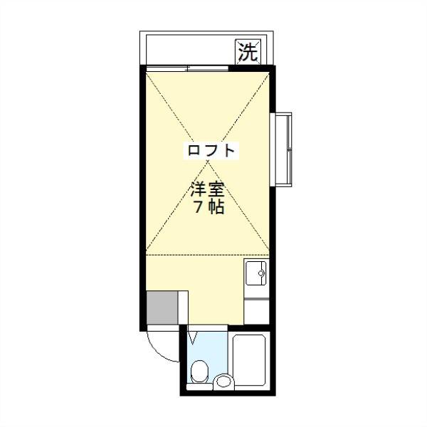 アローハイツ狭山ヶ丘(ワンルーム/1階)の間取り写真