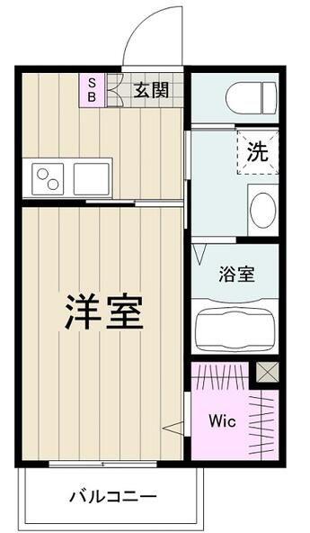 MELDIA 東小金井(1K/2階)の間取り写真