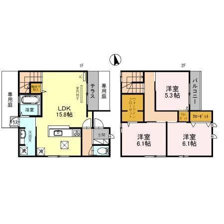 リッシュ・アヴニール(3SLDK/1階)の間取り写真