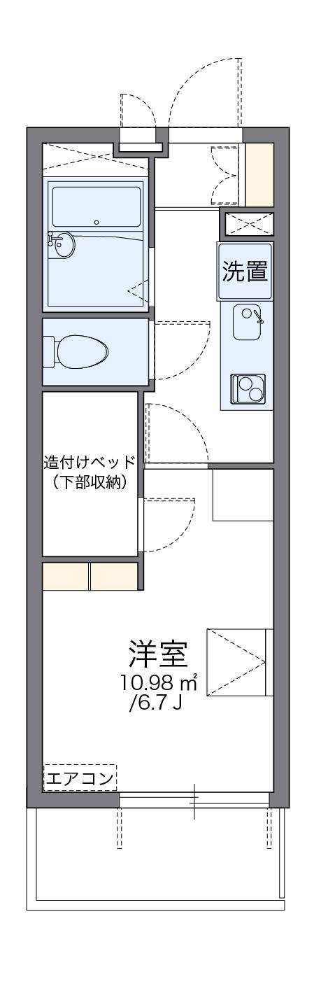 レオパレス葵(1K/4階)の間取り写真