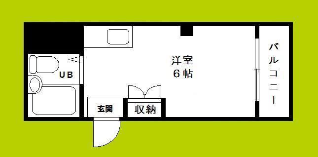 シルクルーム一番館(ワンルーム/3階)の間取り写真