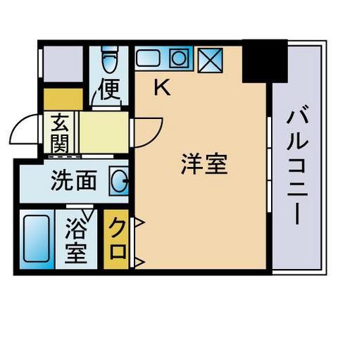 アーバンシティオ愛宕(ワンルーム/4階)の間取り写真