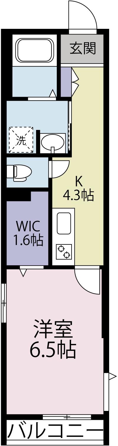 MKS VILLA(1K/2階)の間取り写真