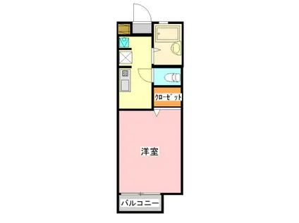 イーハトーヴ(1K/2階)の間取り写真