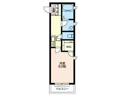 フローラ新松戸C(1K/2階)の間取り写真