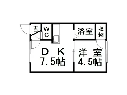 アーバンエステート松浦(1DK/2階)の間取り写真