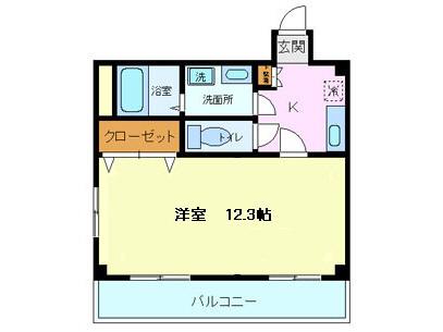 アップル ヒルズ(1K/2階)の間取り写真