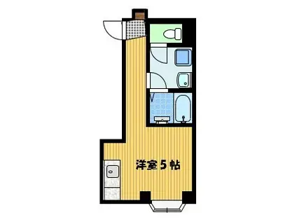 のぞみビル(ワンルーム/2階)の間取り写真