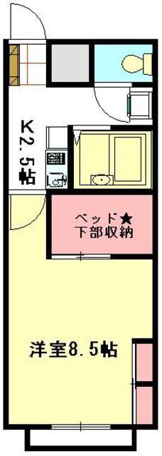 レオパレスサンライズ上沢(1K/1階)の間取り写真