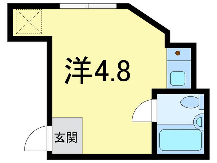 EX21瓦林(ワンルーム/2階)の間取り写真