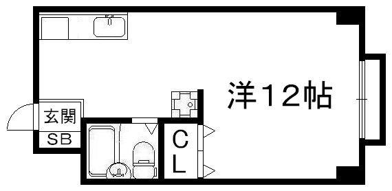 コーポ御前(1K/3階)の間取り写真