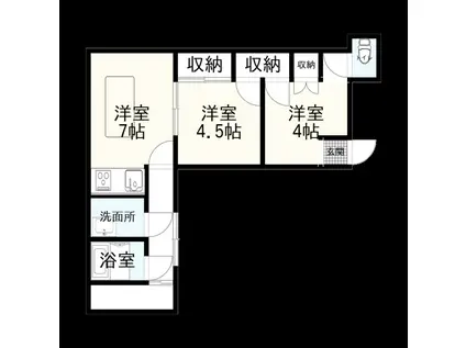 第6キセツコーポ(2DK/2階)の間取り写真