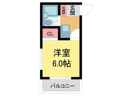 阪本ハイツ(1K/2階)の間取り写真