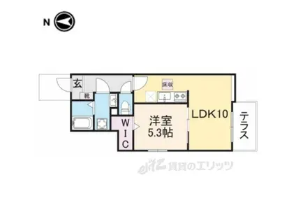 南京終町4丁目アパート(1LDK/1階)の間取り写真