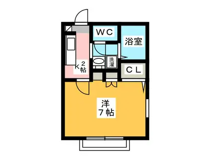 ボン・メゾン元木(1K/2階)の間取り写真
