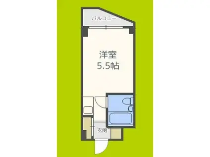 JPアパートメント東淀川IV(ワンルーム/4階)の間取り写真