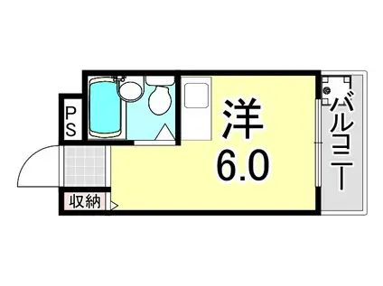 リオーラ神戸(ワンルーム/2階)の間取り写真