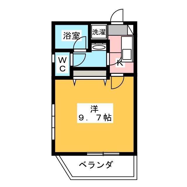 ピアコートTM武蔵関壱番館(1K/4階)の間取り写真