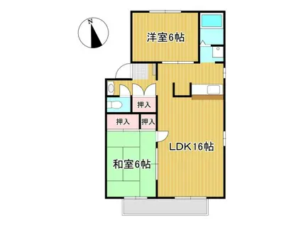 カーサクオーレA・B(2LDK/1階)の間取り写真