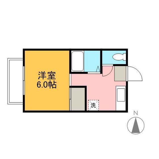 ブルーベル(1K/2階)の間取り写真