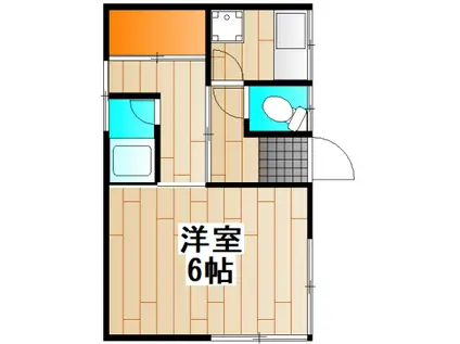 高山荘(1K/2階)の間取り写真