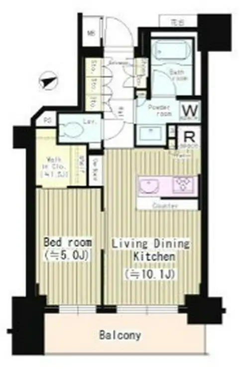 パークリュクス市谷薬王寺 13階階 間取り