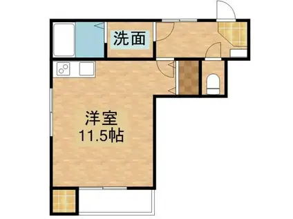 FKマンション(ワンルーム/3階)の間取り写真
