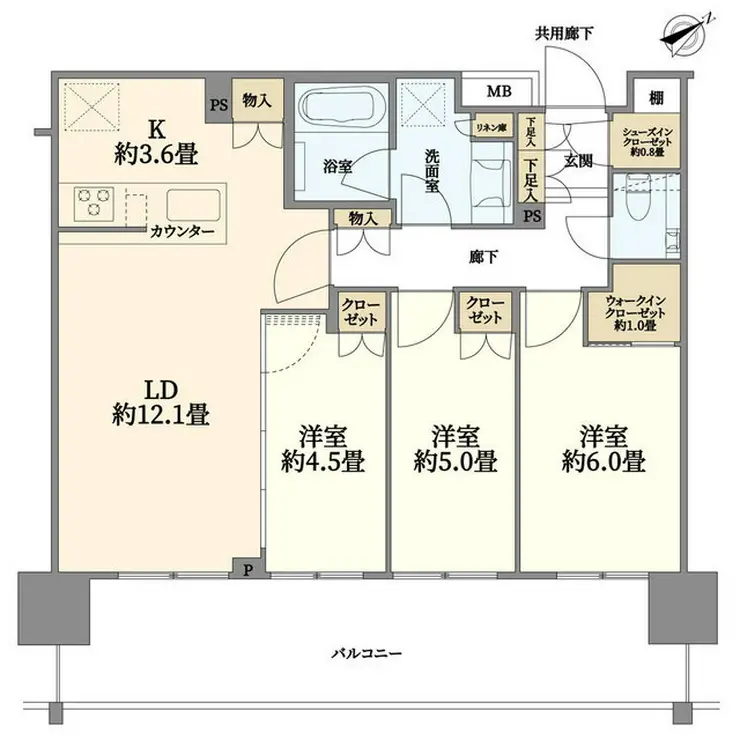 リビオタワー羽沢横浜国大 5階階 間取り