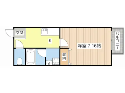 HOUSE I ROKUBANKAN(1K/1階)の間取り写真