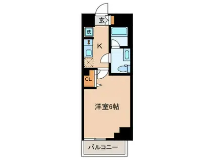 KNOTS新丸子(1K/5階)の間取り写真