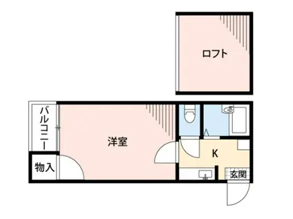 FOR リバラル B&J(1K/1階)の間取り写真